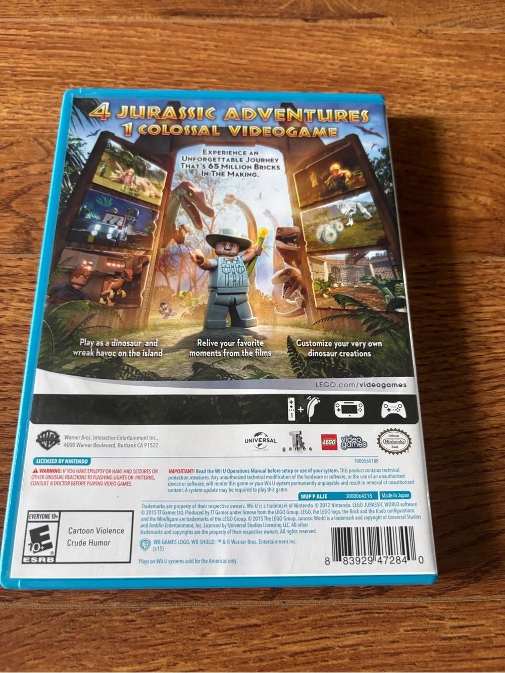 Nintendo Lego Wii U Jurassic World Video Game